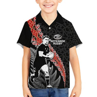New Zealand Maori Rugby Player Hawaiian Shirt Maori and Silver Fern Half Style