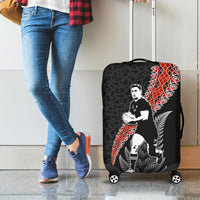 New Zealand Maori Rugby Player Luggage Cover Maori and Silver Fern Half Style