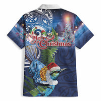 New Zealand Merry Christmas Hawaiian Shirt Maori Tribal Pattern with Xmas Tui Bird LT03 - Polynesian Pride