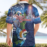 New Zealand Merry Christmas Hawaiian Shirt Maori Tribal Pattern with Xmas Tui Bird LT03 - Polynesian Pride