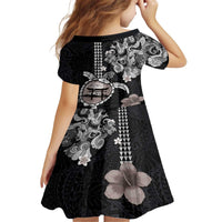 Hawaiian and Japanese Together Family Matching Puletasi and Hawaiian Shirt Japanese Culture and Turtle Kakau Tattoo Black Color LT03 - Polynesian Pride