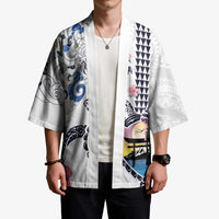 Hawaiian and Japanese Together Kimono Japanese Culture and Turtle Kakau Tattoo White Color LT03 - Polynesian Pride
