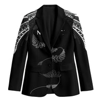 New Zealand Rugby Custom Blazer Aotearoa Armour Blacks Silver Ferns - Polynesian Pride