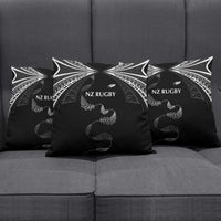 New Zealand Rugby Pillow Cover Aotearoa Armour Blacks Silver Ferns - Polynesian Pride