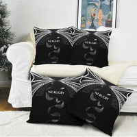 New Zealand Rugby Pillow Cover Aotearoa Armour Blacks Silver Ferns - Polynesian Pride