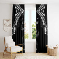 New Zealand Rugby Window Curtain Aotearoa Armour Blacks Silver Ferns - Polynesian Pride
