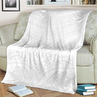 Tonga White Sunday Blanket Tongan Tribal Heritage Tattoos - Polynesian Pride
