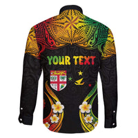 Personalised Malampa Fiji Day Family Matching Puletasi and Hawaiian Shirt Polynesian Tattoo and Plumeria Reggae Color LT03 - Polynesian Pride