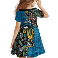 Fiji and Australia Kangaroos Family Matching Mermaid Dress and Hawaiian Shirt Indigenous Aboriginal and Fijian Masi Tribal Tattoo LT03 - Polynesian Pride