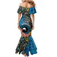 Fiji and Australia Kangaroos Mermaid Dress Indigenous Aboriginal and Fijian Masi Tribal Tattoo LT03 - Polynesian Pride