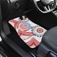Tongan and Australian Culture Together Car Mats Ngatu Art Tribal Aboriginal Tattoo Pattern - Polynesian Pride