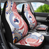 Tongan and Australian Culture Together Car Seat Cover Ngatu Art Tribal Aboriginal Tattoo Pattern - Polynesian Pride