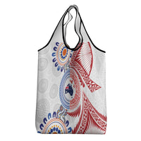 Tongan and Australian Culture Together Grocery Bag Ngatu Art Tribal Aboriginal Tattoo Pattern - Polynesian Pride