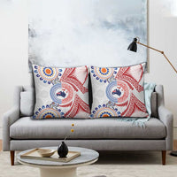 Tongan and Australian Culture Together Pillow Cover Ngatu Art Tribal Aboriginal Tattoo Pattern - Polynesian Pride