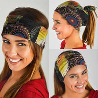 Papua New Guinea and Australia Together Neck Gaiter Bird of Paradise and Kangaroo Melanesian Aboriginal Motifs LT03 - Polynesian Pride