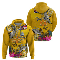 Niue Waitangi Hoodie Tropical Flower Tapa Pattern LT03 - Polynesian Pride