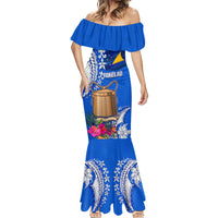 Tokelau Waitangi Mermaid Dress Tropical Flower Tapa Pattern LT03 - Polynesian Pride