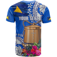 Tokelau Waitangi T Shirt Tropical Flower Tapa Pattern LT03 - Polynesian Pride