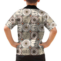 Tukenny Pattern Fijian War Clubs Family Matching Tank Maxi Dress and Hawaiian Shirt LT03 - Polynesian Pride