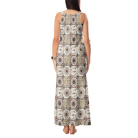 Tukenny Pattern Fijian War Clubs Tank Maxi Dress LT03 - Polynesian Pride