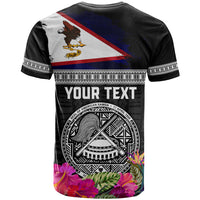 Personalized American Samoa Flag Day T Shirt Tanoa and Fue mix Hibiscus Flower Polynesian Pattern