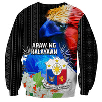 Philippines Independence Day Sweatshirt Philippines Eagle and Sampaguita Jasmine Yakan Tribal