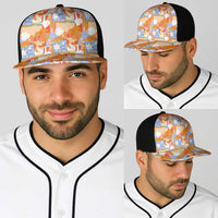 Hawaiian and Japanese Culture Together Baseball Net Cap Palaka Japanese Art and Tropical Motif Tribal Patchwork