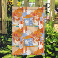 Hawaiian and Japanese Culture Together Garden Flag Palaka Japanese Art and Tropical Motif Tribal Patchwork LT03 Garden Flag Multicolor - Polynesian Pride