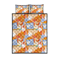 Hawaiian and Japanese Culture Together Quilt Bed Set Palaka Japanese Art and Tropical Motif Tribal Patchwork LT03 - Polynesian Pride