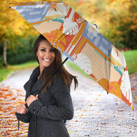 Hawaiian and Japanese Culture Together Umbrella Palaka Japanese Art and Tropical Motif Tribal Patchwork LT03 - Polynesian Pride