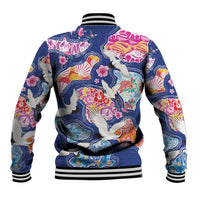 Hawaiian and Japanese Culture Together Baseball Jacket Hawaiian Archipelago Shape Sea Animals