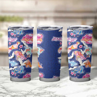 Hawaiian and Japanese Culture Together Tumbler Cup Hawaiian Archipelago Shape Sea Animals