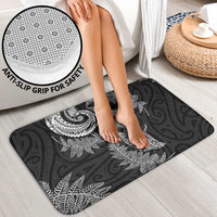 New Zealand Sea Animals with Maori Tribal Tattoo Bathroom Set Shark Manta Ray with Silver Fern Black LT03 - Polynesian Pride
