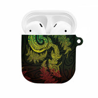 New Zealand Sea Animals with Maori Tribal Tattoo AirPods Case Shark Manta Ray with Silver Fern Reggae LT03 Reggae - Polynesian Pride