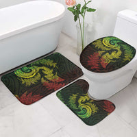 New Zealand Sea Animals with Maori Tribal Tattoo Bathroom Set Shark Manta Ray with Silver Fern Reggae LT03 - Polynesian Pride