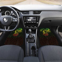 New Zealand Sea Animals with Maori Tribal Tattoo Car Mats Shark Manta Ray with Silver Fern Reggae LT03 Set 2pcs - Front Reggae - Polynesian Pride