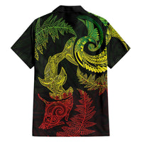 New Zealand Sea Animals with Maori Tribal Tattoo Family Matching Summer Maxi Dress and Hawaiian Shirt Shark Manta Ray with Silver Fern Reggae LT03 - Polynesian Pride