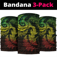 New Zealand Sea Animals with Maori Tribal Tattoo Neck Gaiter Shark Manta Ray with Silver Fern Reggae LT03 package One Size: 25*50cm Reggae - Polynesian Pride