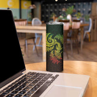 New Zealand Sea Animals with Maori Tribal Tattoo Skinny Tumbler Shark Manta Ray with Silver Fern Reggae LT03 - Polynesian Pride
