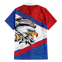 American Samoa Flag Day Family Matching Long Sleeve Bodycon Dress and Hawaiian Shirt Polynesian Art Geometric with Flag Brush Style LT03 - Polynesian Pride