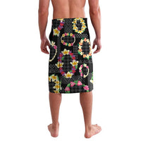 Hawaiian Kakau Tattoo Leis and Palaka Pattern Lavalava Traditional Aloha Tribal Black Color