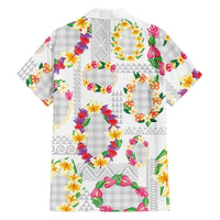 Hawaiian Kakau Tattoo Leis and Palaka Pattern Family Matching Mermaid Dress and Hawaiian Shirt Traditional Aloha Tribal White Color LT03 - Polynesian Pride