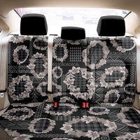 Hawaiian Leis Back Car Seat Cover Kakau Tattoos and Palaka Pastel Grayscale