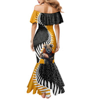 New Zealand and Australia Rugby Family Matching Mermaid Dress and Hawaiian Shirt Koala and Maori Warrior Together