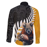 New Zealand and Australia Rugby Family Matching Tank Maxi Dress and Hawaiian Shirt Koala and Maori Warrior Together