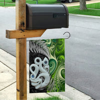 New Zealand Koru Natural Garden Flag Manaia and Silver Fern Maori Pattern