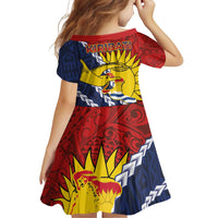 Kiribati Independence Day Family Matching Off Shoulder Short Dress and Hawaiian Shirt Polynesian and Melanesian Art Tattoo LT03 - Polynesian Pride