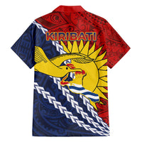Kiribati Independence Day Family Matching Off Shoulder Short Dress and Hawaiian Shirt Polynesian and Melanesian Art Tattoo LT03 - Polynesian Pride