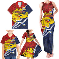 Kiribati Independence Day Family Matching Tank Maxi Dress and Hawaiian Shirt Polynesian and Melanesian Art Tattoo LT03 - Polynesian Pride