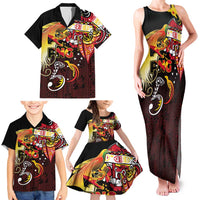 Papua New Guinea 2025 Family Matching Tank Maxi Dress and Hawaiian Shirt 50th Independence Day Anniversary